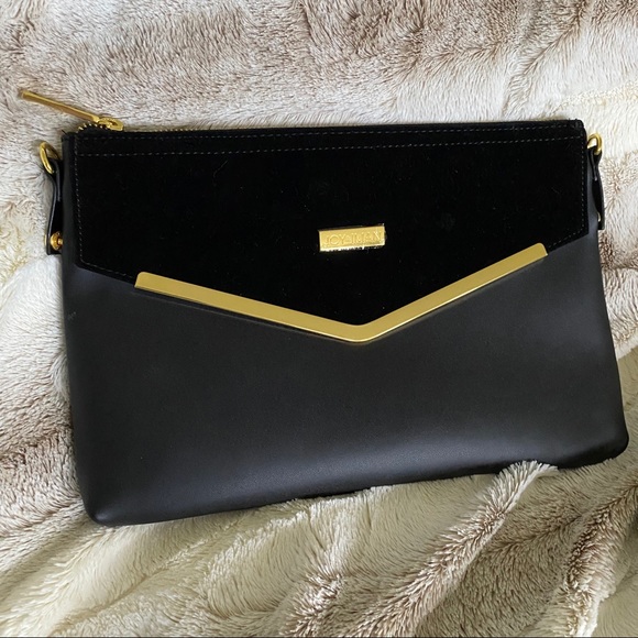 JOY & IMAN BLACK CLUTCH - Picture 2 of 9